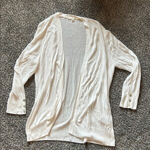 Cyrus White Cardigan Sweater with Relaxed Fit size medium